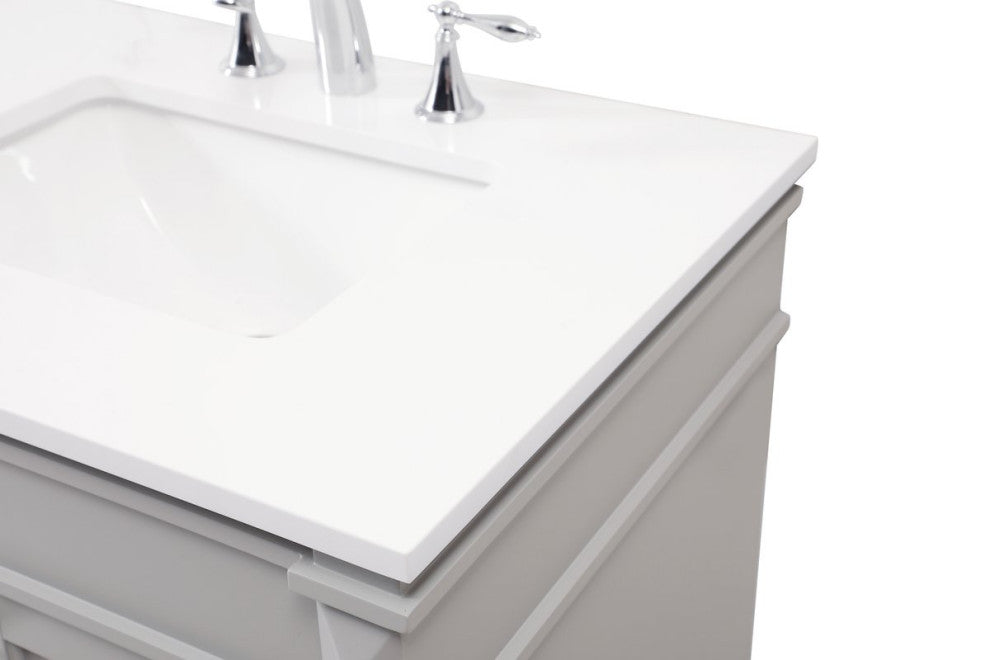 Home Living 21" Transitional Grey-Light Bathroom Vanity