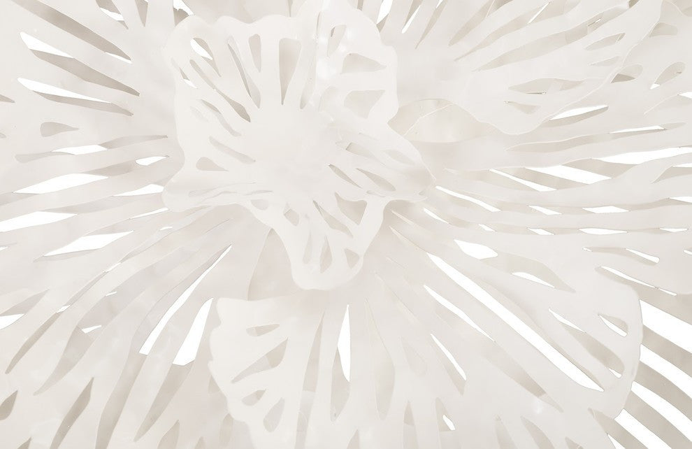 Flower Wall Art, White, Medium