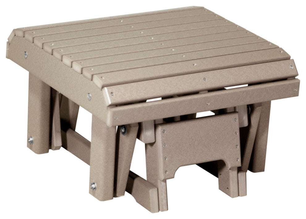 Poly Glider Footrest, Weatherwood