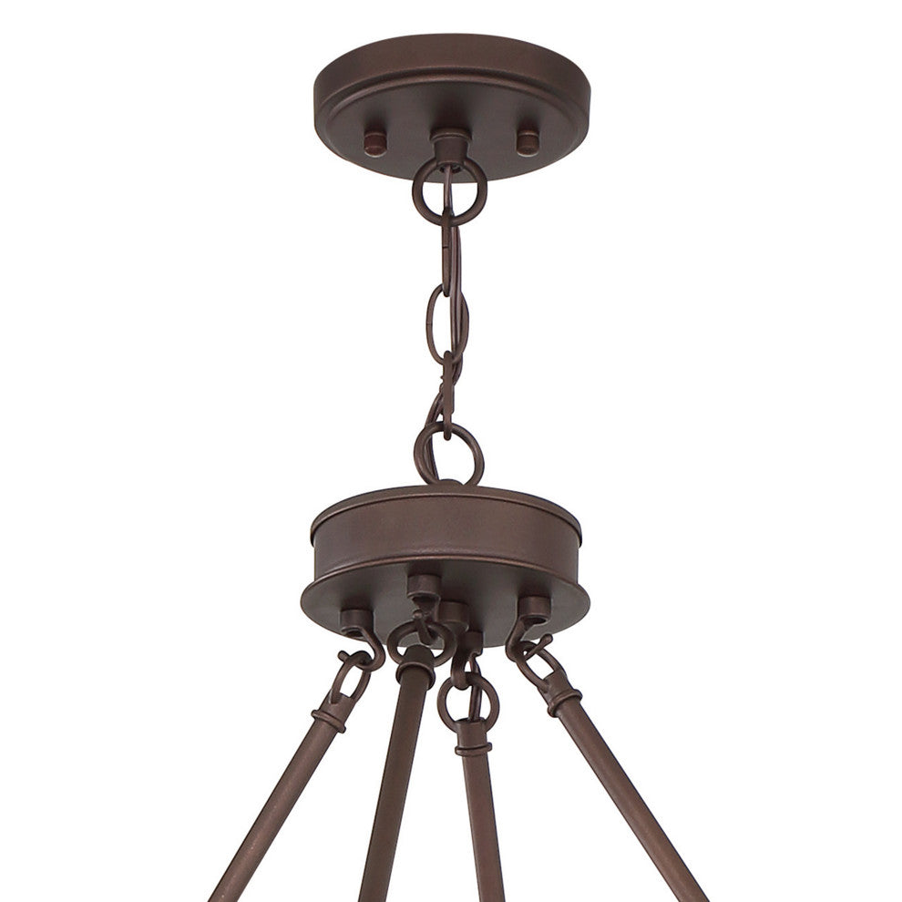 Farmhouse Wagon Wheel 12-Light Chandelier, Oil Rubbed Bronze