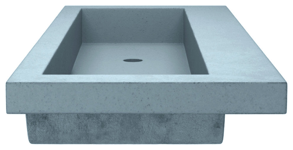 Trough 4819 Bathroom Sink, Ocean, No Faucet Holes