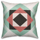 Geometric Pink and Teal Pillow, 20x20