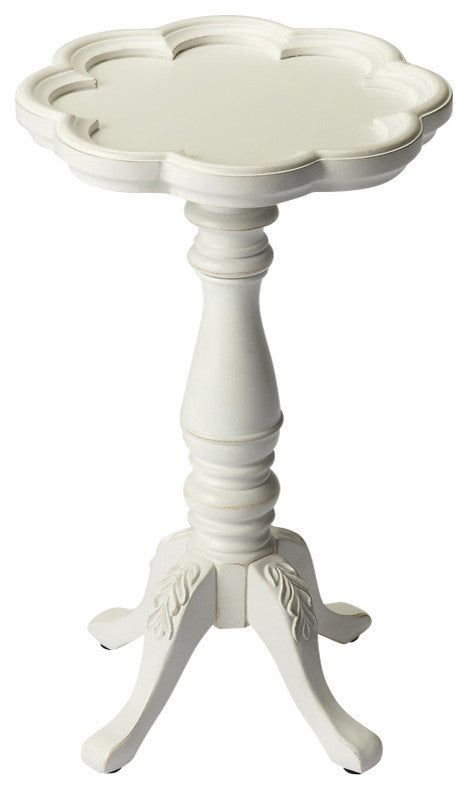 Whitman Scatter Table, Olive Ash Burl, White