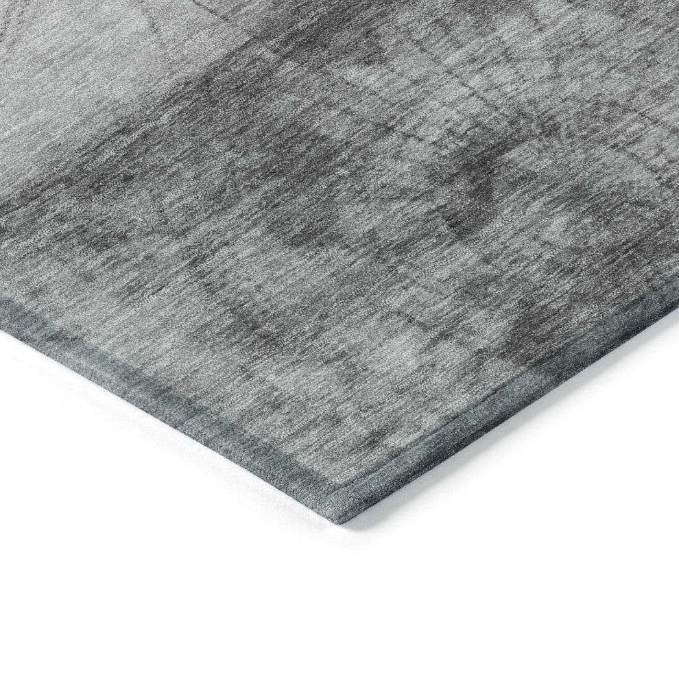 Machine Washable Indoor/Outdoor Chantille ACN1905 Gray 3' x 5' Rug