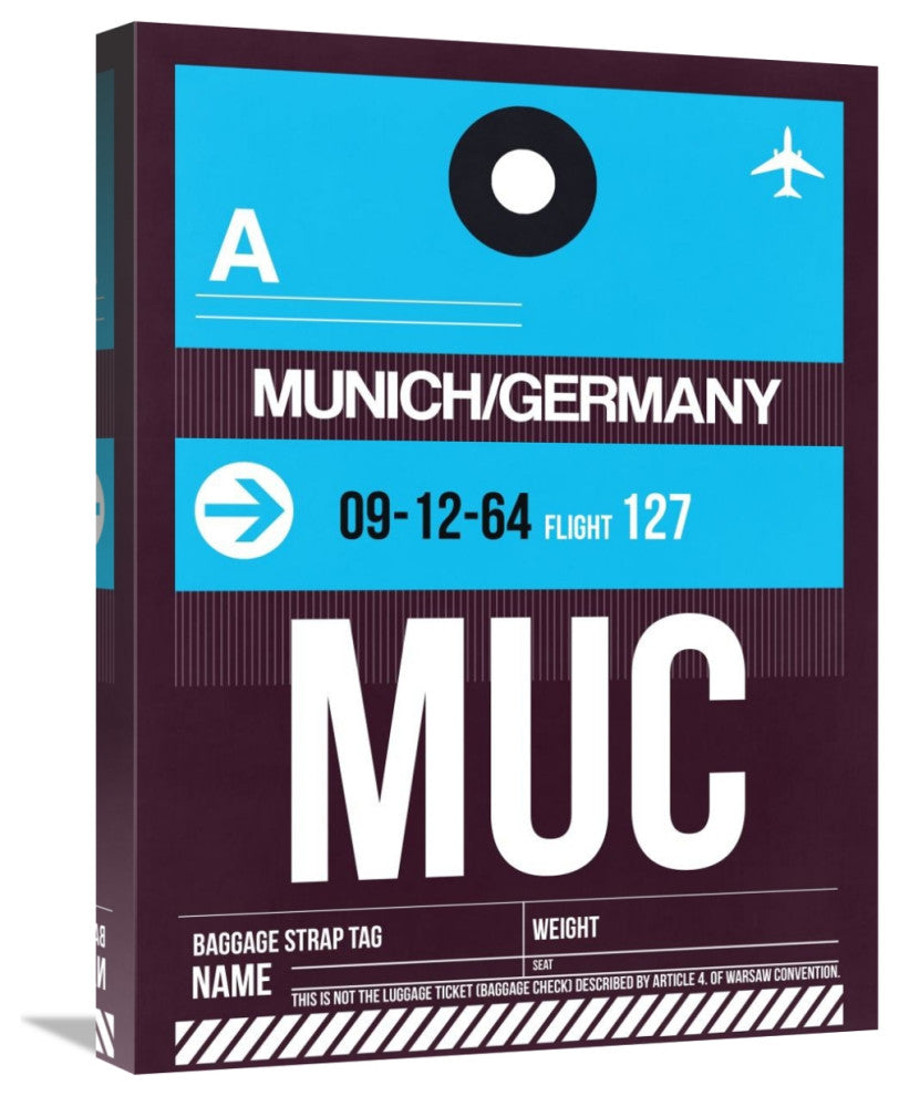 "MUC Munich Luggage Tag 1" Fine Art Print
