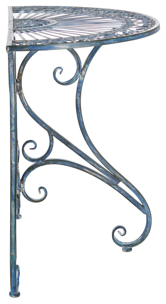 Safavieh Annalise Indoor-Outdoor Accent Table, Antique Blue
