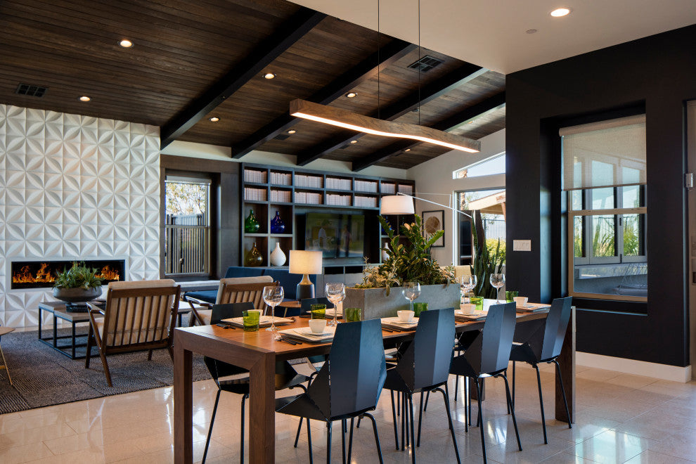 Camur LED Linear Pendant, Walnut