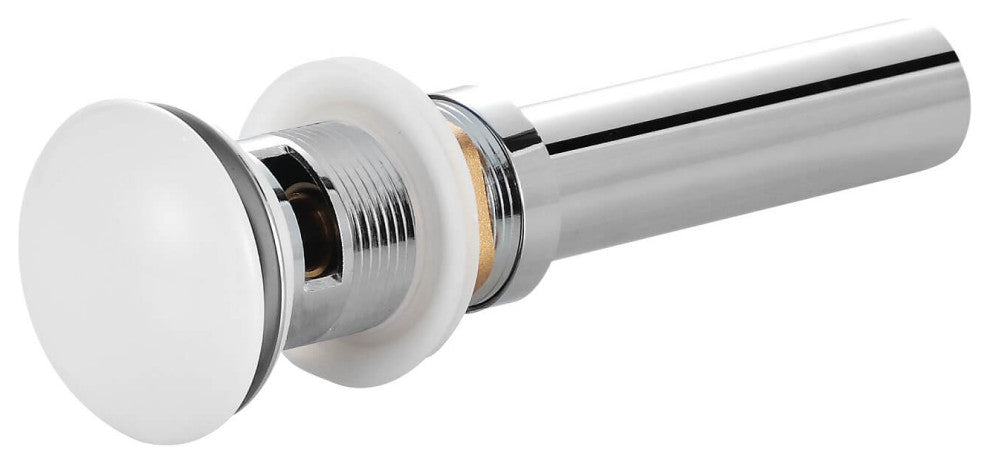 Fine Fixtures Pop-Up Bathroom Sink Drain With Overflow, White