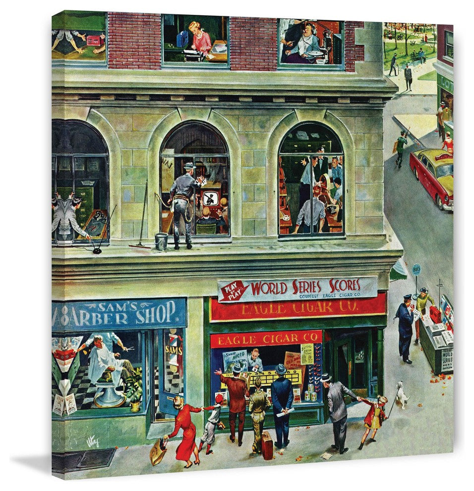 "World Series Scores" Painting Print on Canvas by Thornton Utz