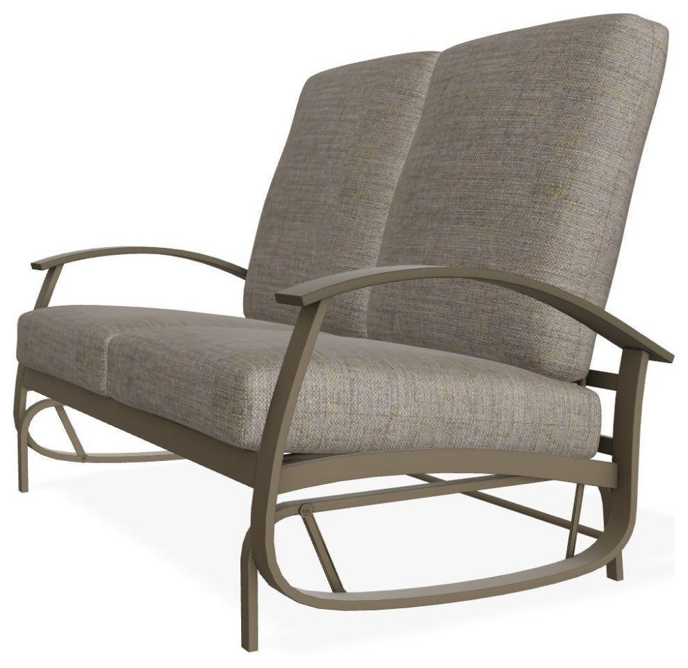 Belle Isle Cushion Deep Seating 2-Seat Glider, Cast/Beachwood