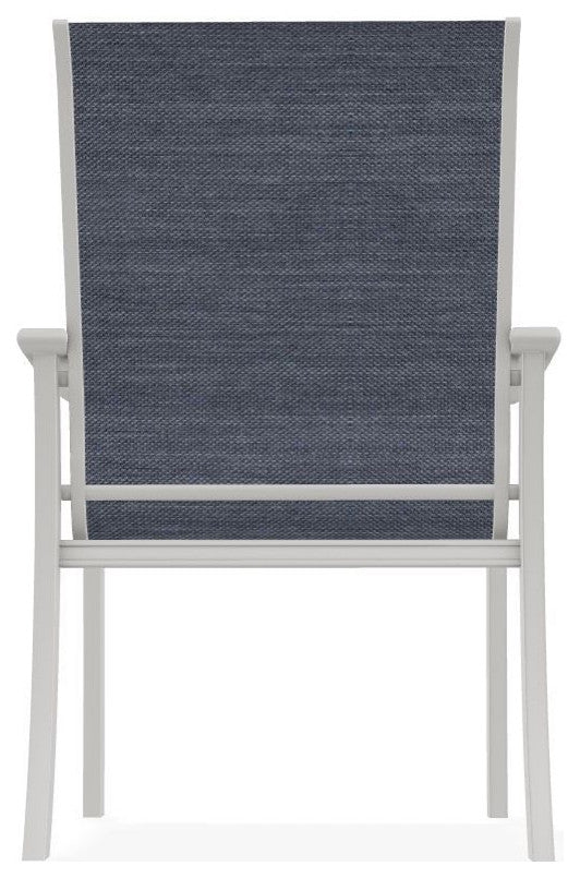 St. Catherine Sling Outdoor Armchair, Augustine Denim/Snow