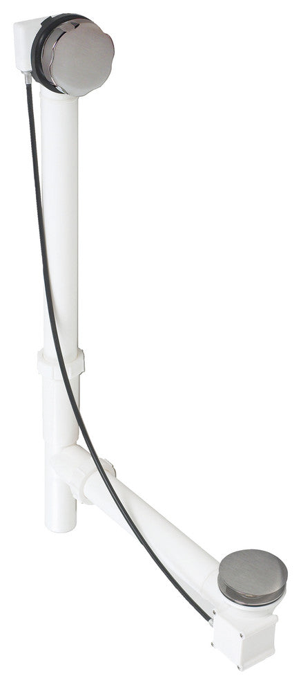 Tubular 27" Cable Drive Bath Waste, Stainless Steel
