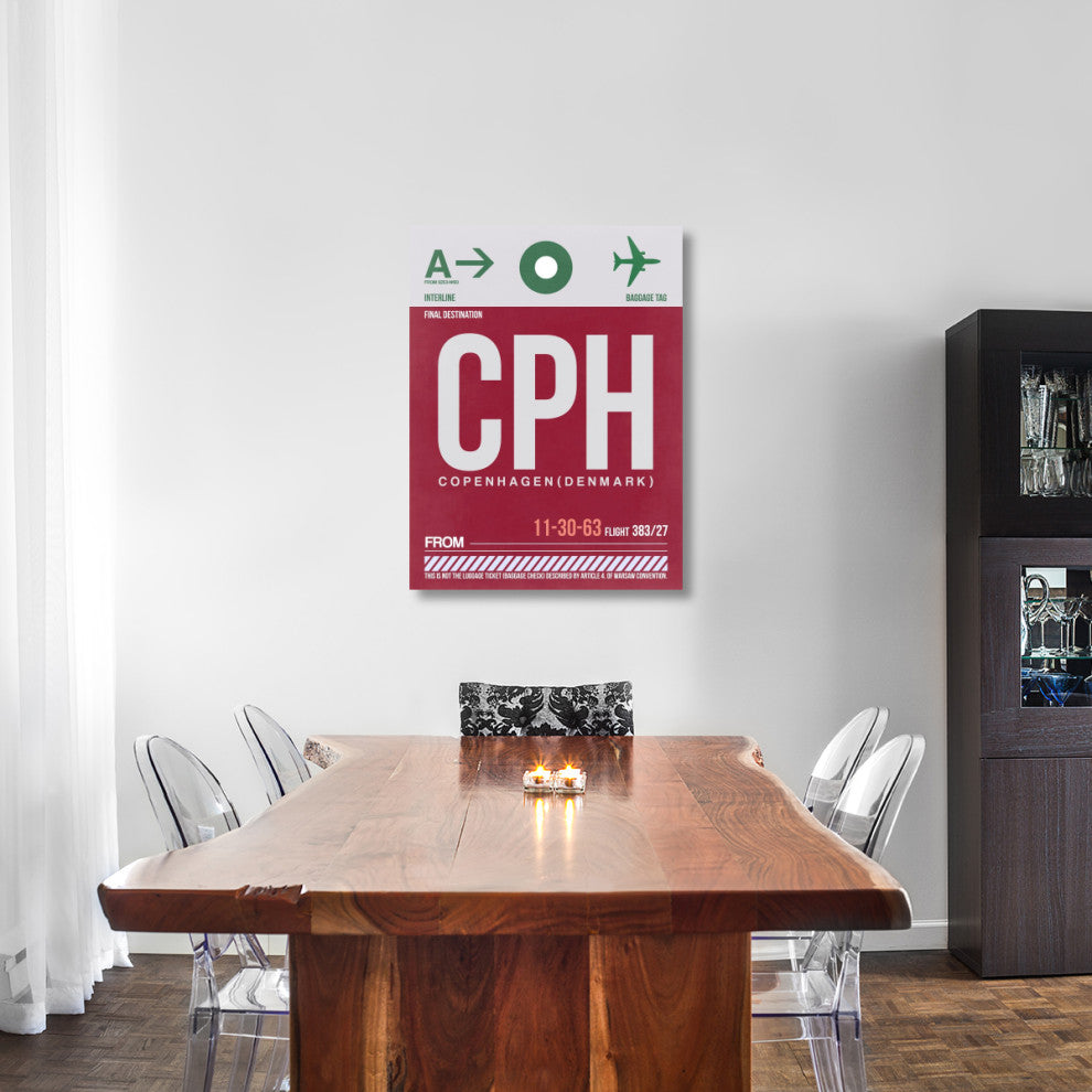 "CPH Copenhagen Luggage Tag 2" Fine Art Print