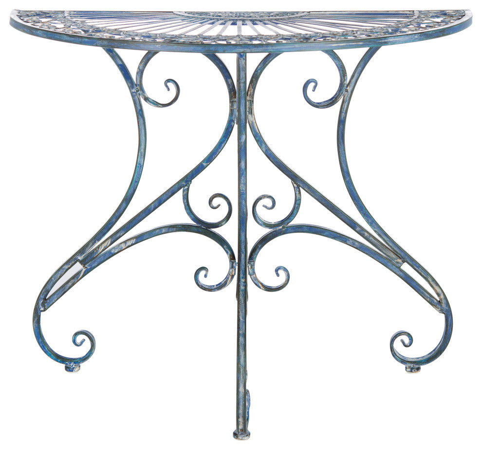 Safavieh Annalise Indoor-Outdoor Accent Table, Antique Blue