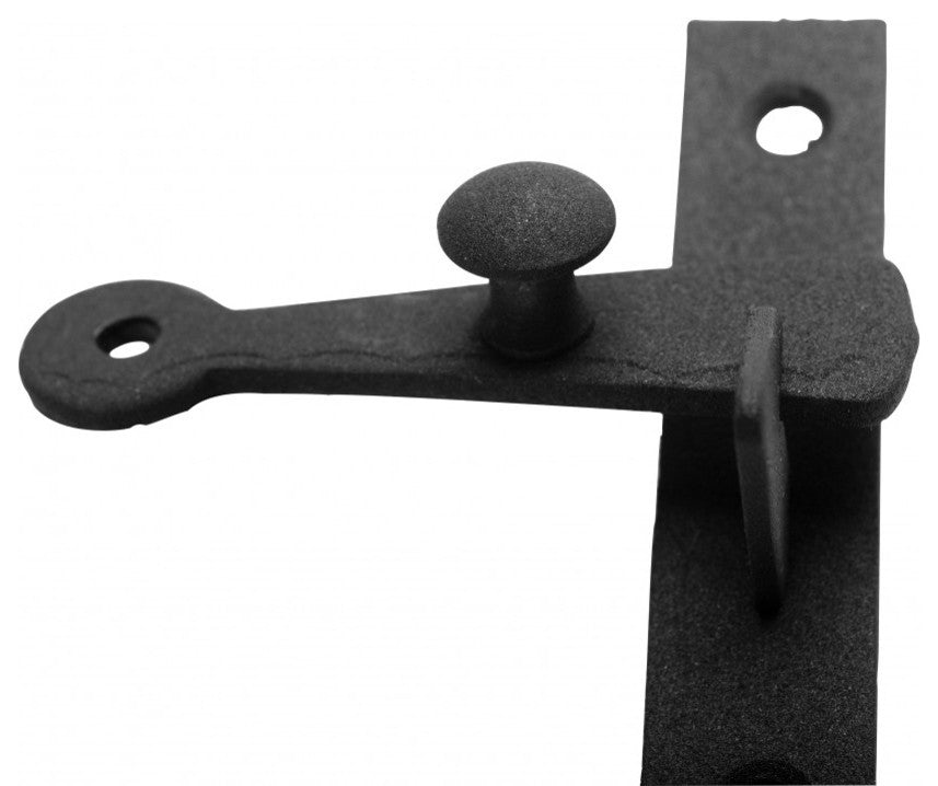 Cabinet Catch Black Wrought Iron .375in Offset 2.5in W Set of 4