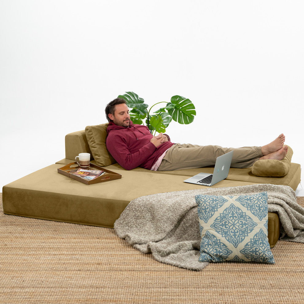 Jaxx Balshan Chaise Lounge Daybed, Camel