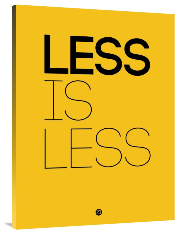 "Less Is Less Poster Yellow" Fine Art Print