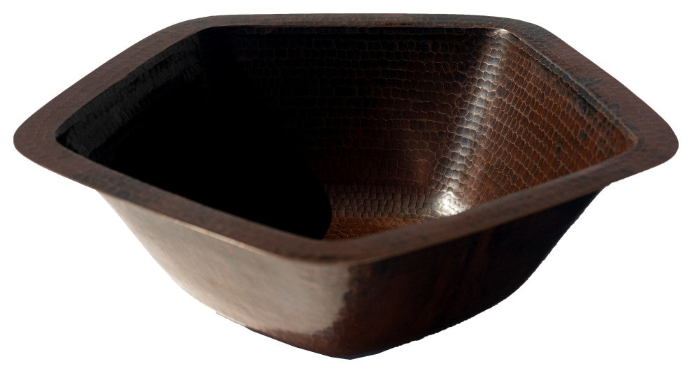 15" pentagon Copper sink