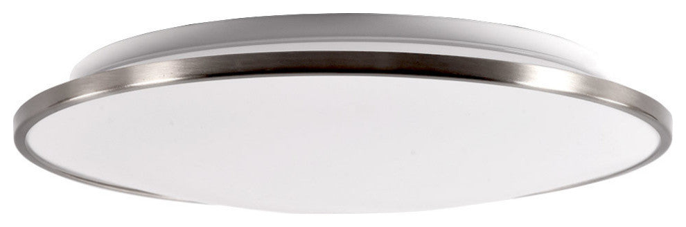 Puck 14" LED Round Flush Mount 3500K, Brushed Nickel