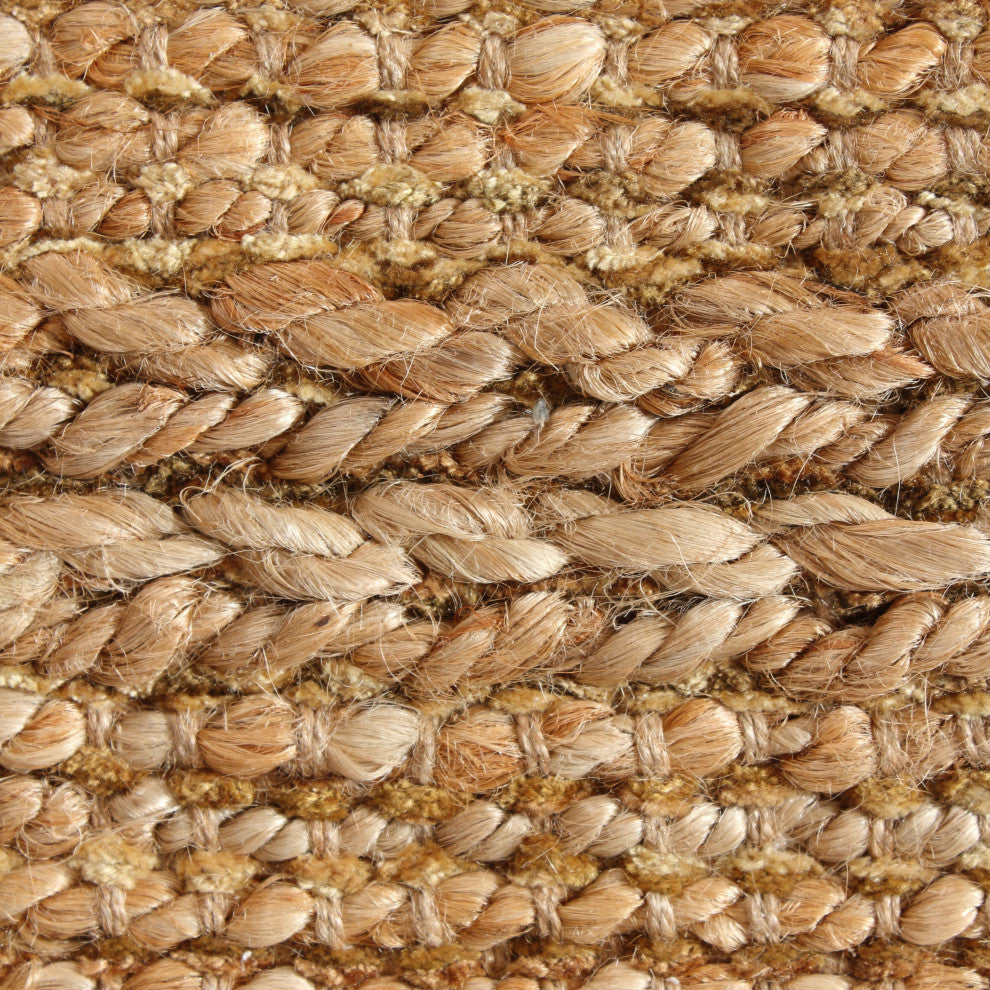 Tan Organic Jute Area Rug, 5'x7'