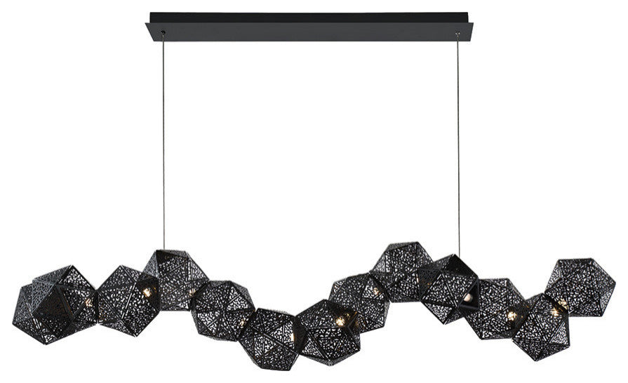 Riddle LED Linear Pendant 3000K, Black