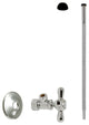 Supply Kit - 5/8" Od X 3/8" Od X 15" Corrugated In Polished Brass, Polished Nickel