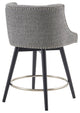Madison Park Mateo Barrel Style Swivel Counter Stool, Grey