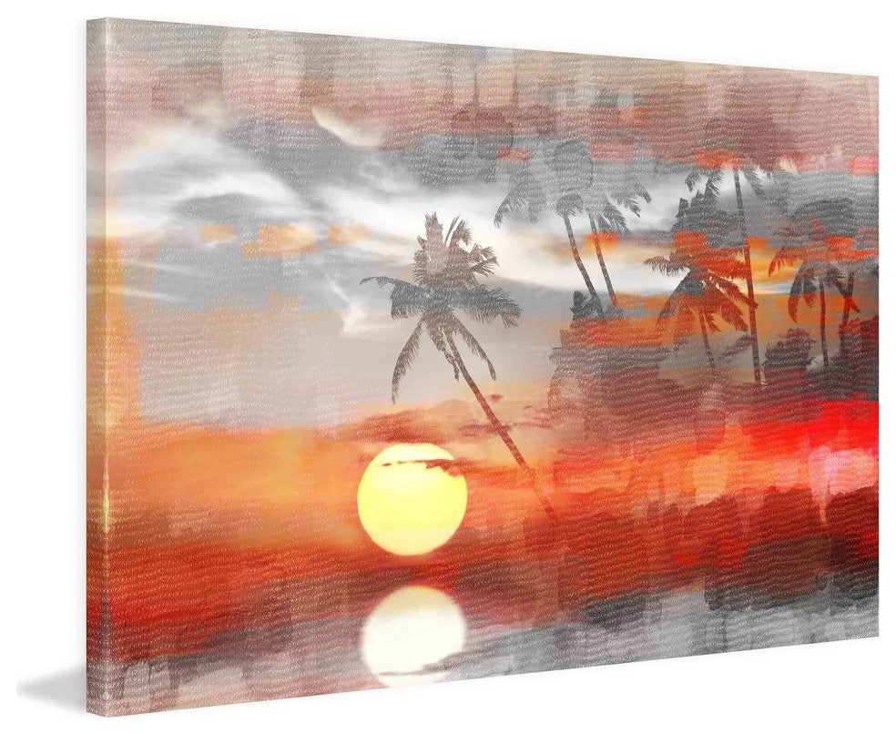 "Reflective Sun" Print on Canvas, 18"x12"
