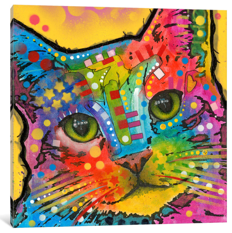 "Tilt Cat" by Dean Russo, 37x37x1.5"