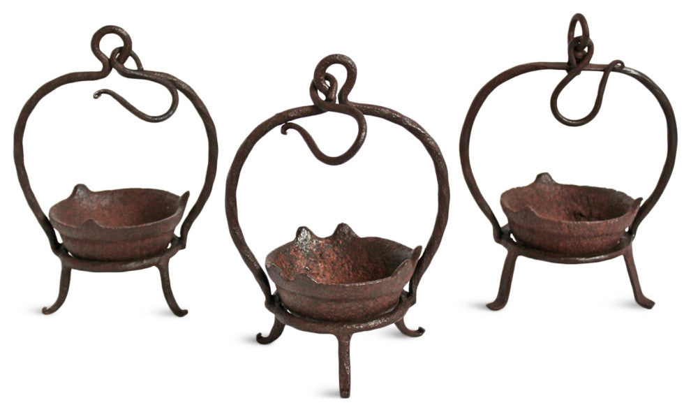 Consigned Antique Iron Candle Bowl