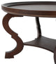 GDF Studio Alteri Finished Faux Wood Circular Coffee Table, Dark Walnut