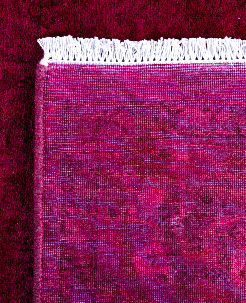 Overdyed One-of-a-Kind Hand-Knotted Area Rug Pink, 4' 8" x 7' 5"