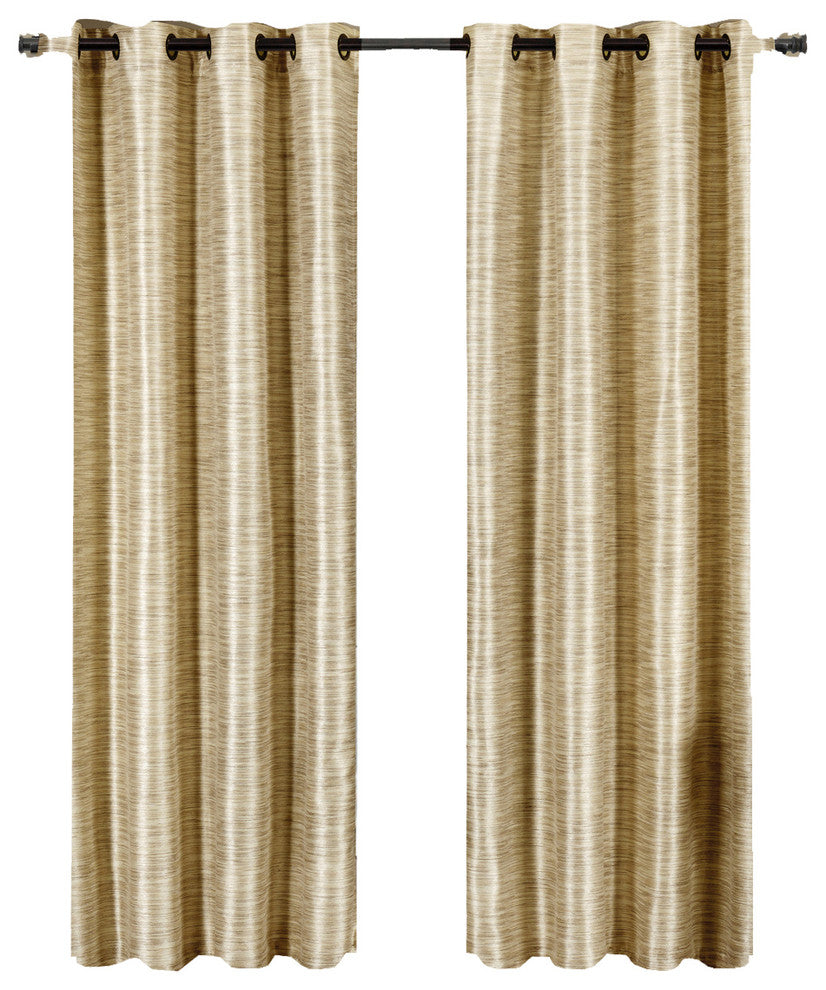 Geneva Energy Saving Grommet Curtain, Ivory, 104"x96", Set of 2