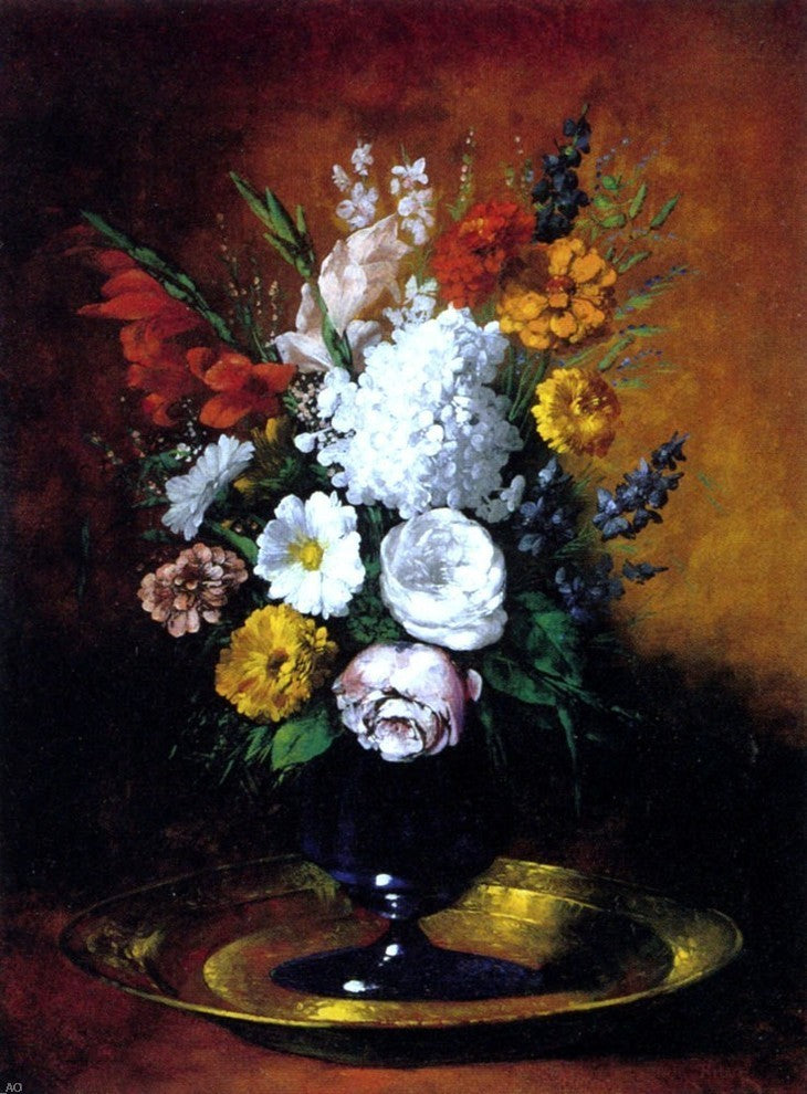 Germain Clement Ribot Vase De Fleurs Premium Canvas Print