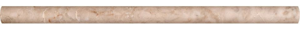 Pencil Polished Tile Crema Cappuccino, 3/4"x12", Set of 10