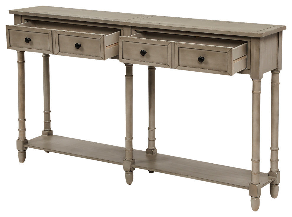 Console Table Sofa Table, Grey Wash