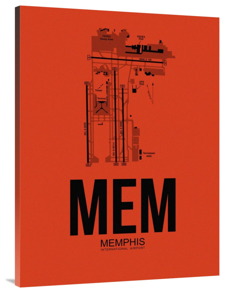 "MEM Memphis Airport Orange" Fine Art Print