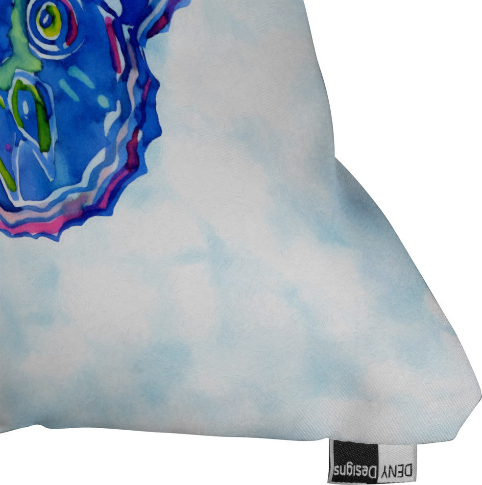 Deny Designs Cayenablanca Watercolour Butterfly Outdoor Throw Pillow