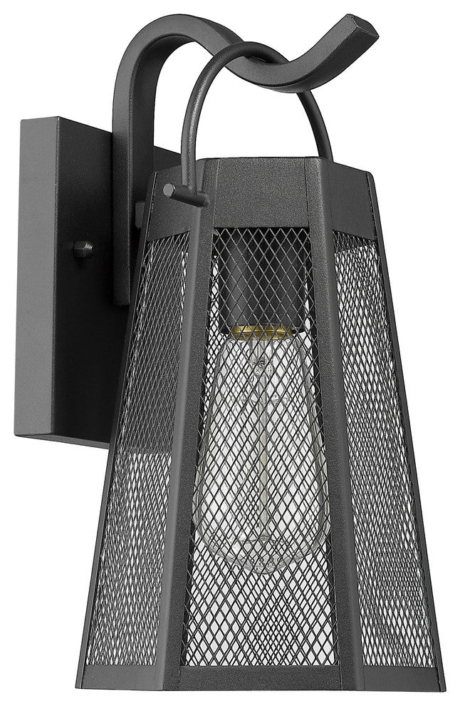 CHLOE Lighting HARPER 1-Light Textured Black Outdoor Wall Sconce 12"