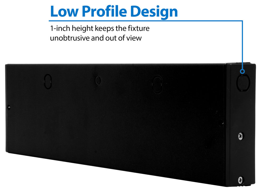 NUC-5 Series Selectable LED Under Cabinet Light, Black, 12.5