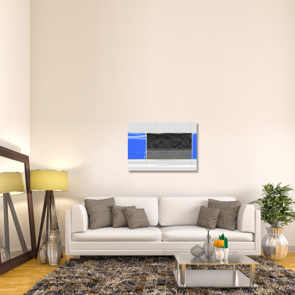 "Abstract Blue And Grey" Fine Art Print