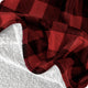 Fleece Sherpa Blanket, Buffalo Plaid Red/Black, Full/Queen
