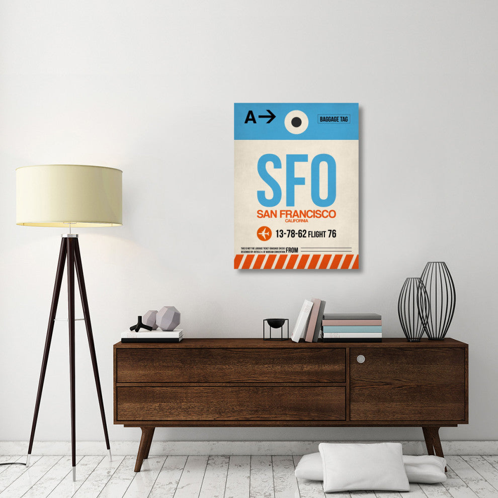 "SFO San Francisco Luggage Tag 1" Fine Art Print