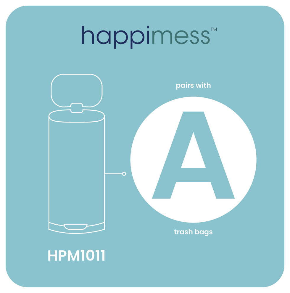 Curtis 8-Gallon Step-Open Trash Can, Navy