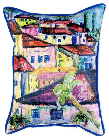 Pair of Betsy Drake Fun City II Large Pillows 16 Inch x 20 Inch