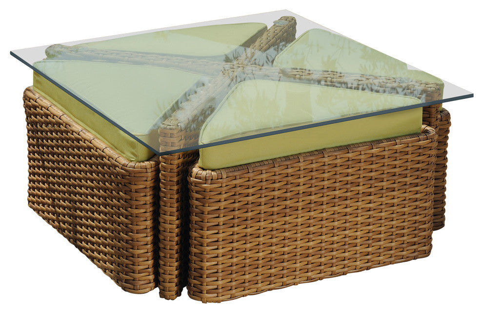 Java Sushi Table with Ottomans, Trinidad Sun-N-Shade