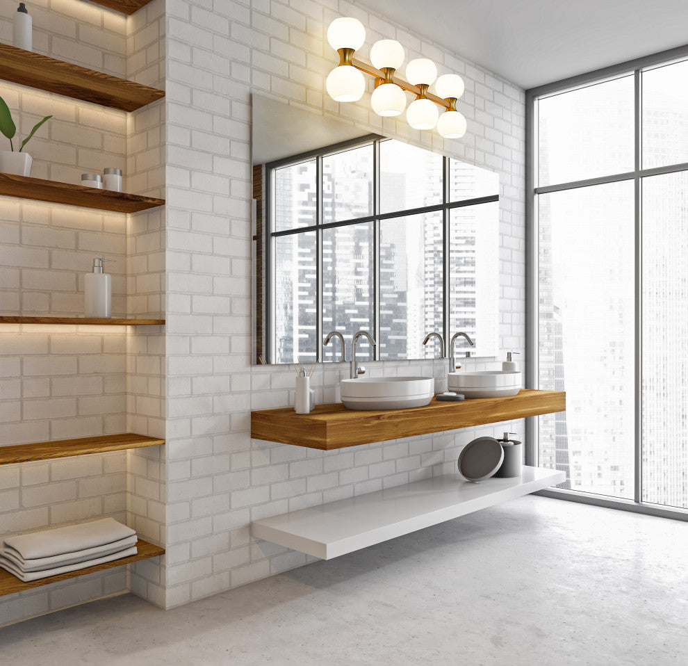 Z-LITE 8-Light Vanity, Modern Gold