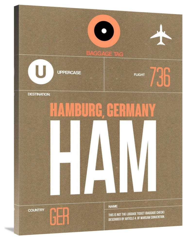 "HAM Hamburg Luggage Tag 2" Fine Art Print