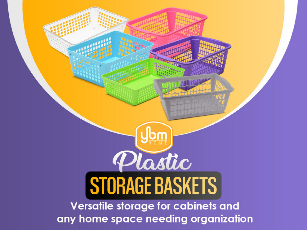 Large Plastic Storage Basket, 32-1184, Grey, 3