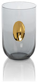 Ambrosi Tumbler with Gold Accent, Set of 4, Gray
